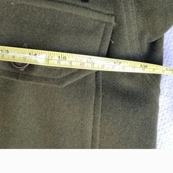 Vintage Army Green wool jacket.S-M - Picture 8 of 9
